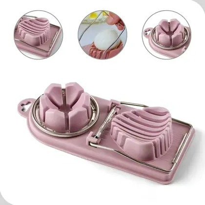 Cortador e Fatiador de Ovos em Aço Inox Plasvale – Utensílio de Cozinha Resistente e Prático