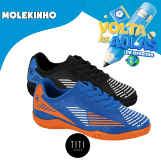 Chuteira Futsal Infantil Molekinho Original Resistente Menino em Oferta na Shopee