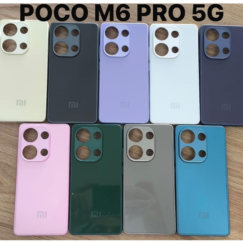 CAPA CASE CAPINHA PEMIUM P/XIAOMI  POCO M6 PRO  4G AVELUDADA AG-GLASS PHONE CASE ELEGANTE LUXO