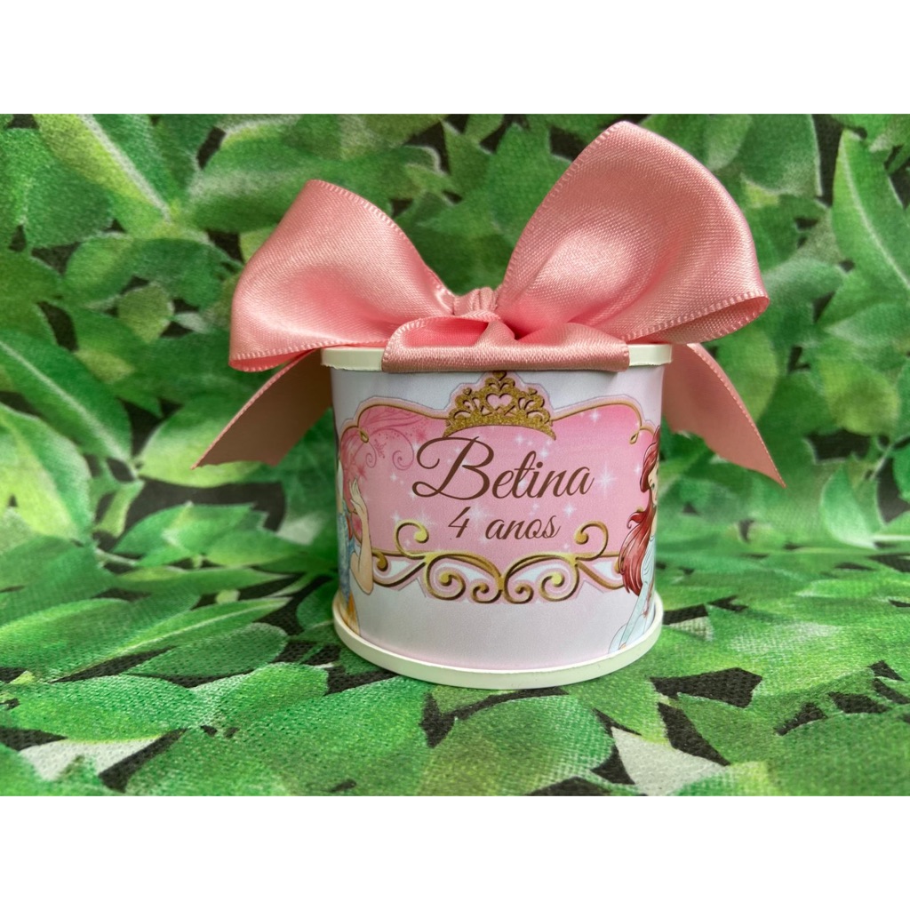 Kit Tubolata Personalizada (5x6) Princesas Aquarela Lembrancinha de Maternidade/Aniversário
