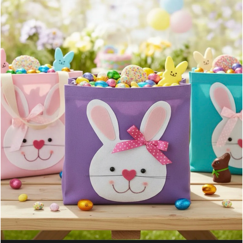 Embalagem sacola coelho da Páscoa- 3 unidades em Oferta na Shopee