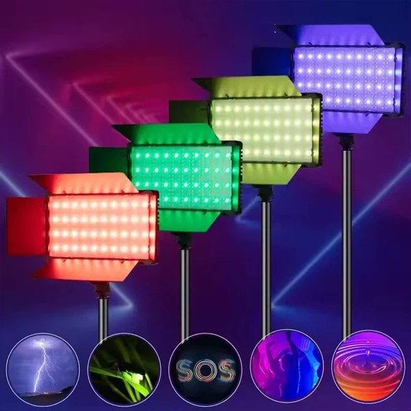 Luz de preenchimento e luz quente para fotografia LED RGB 2700k-6500k Portátil Celular Câmera Universal LAY-RL168