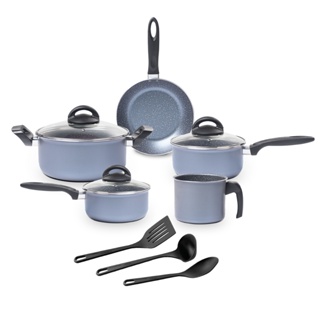 Jogo de Panelas Brinox Antiaderente Ceramic Life 8 peças Suprema Jeans em Oferta na Shopee