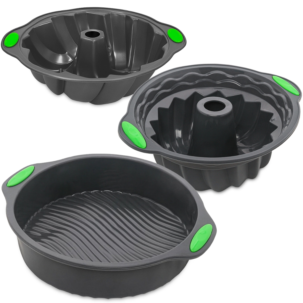 Kit Formas Silicone Air Fryer Forno Freezer MIcroondas Assadeira ideal Bolo Pães Pudim Doces em Oferta na Shopee