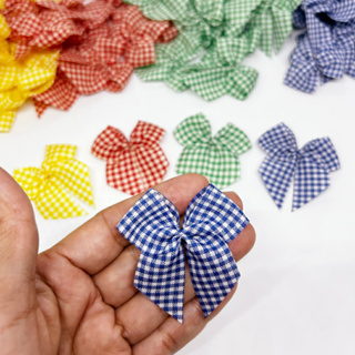 Laço Festa Junina de Tecido xadrez - 20 Unidades - Tecido 100% Poliester em Oferta na Shopee