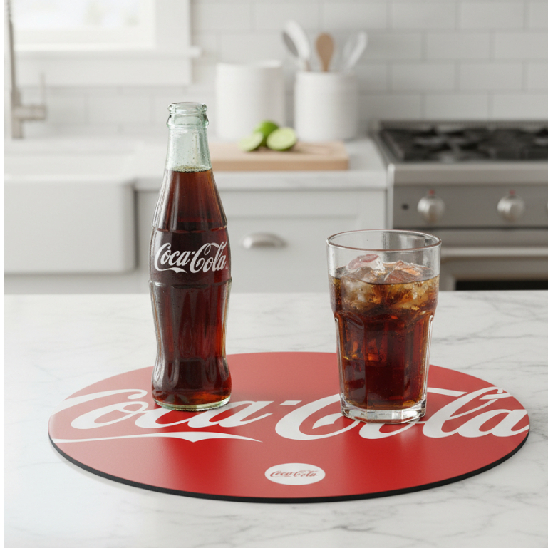 Porta Copos Coca-Cola Retrô 37,5cm Organizador para Bar Cozinha Área Gourmet Decorativo