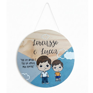 Plaquinha Personalizada em MDF – Irmãos | Amor para Sempre MDF