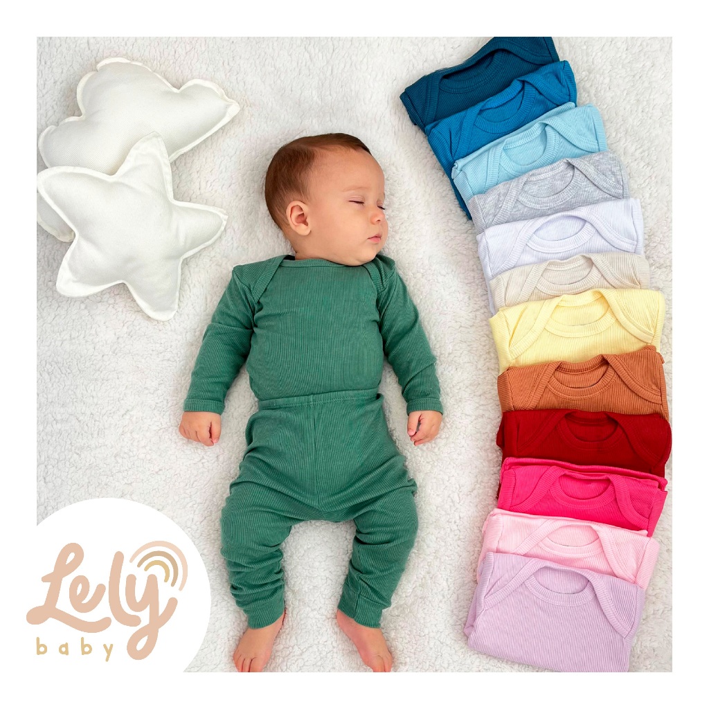 Kit 10 Peças Pagão Body e Calça Mijão Bebê Infantil RN ao G Canelado Algodão Antialérgico em Oferta na Shopee