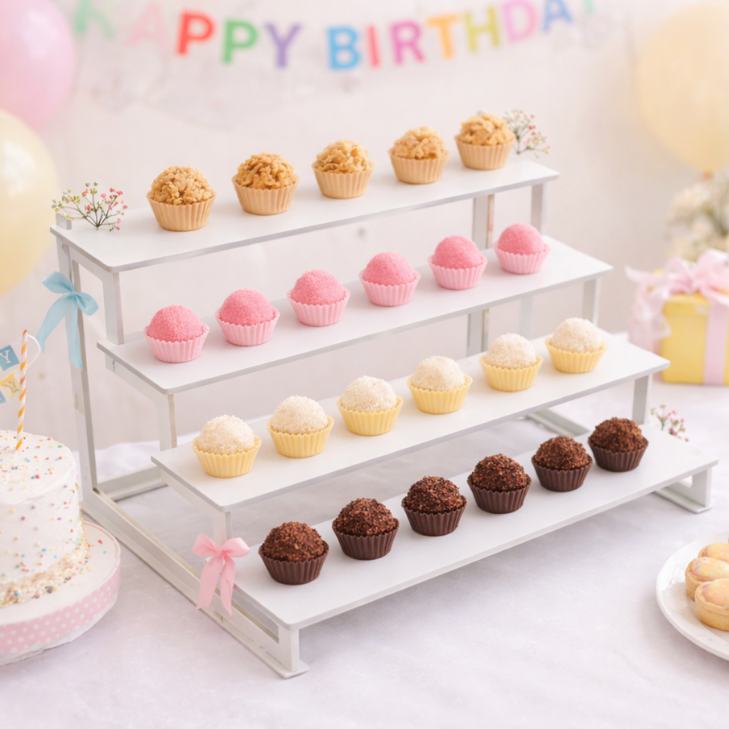 Mini Escada Expositora Decoração Mesa Festa Doces Aniversário Infantil Eventos em Oferta na Shopee