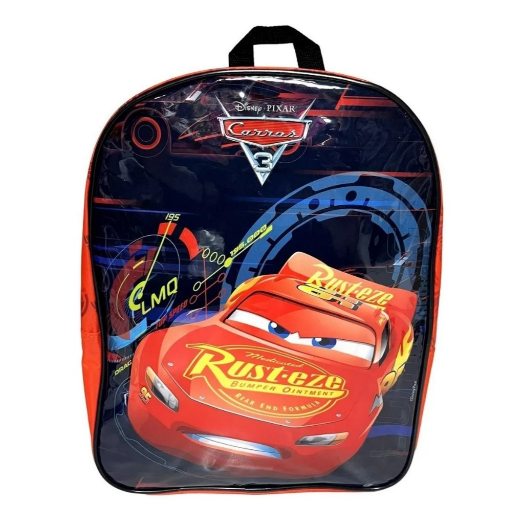 Mochila Escolar Infantil G Costas Carros Carro Carrinho Vermelho Relâmpago Mcqueen Disney - Dermiwil