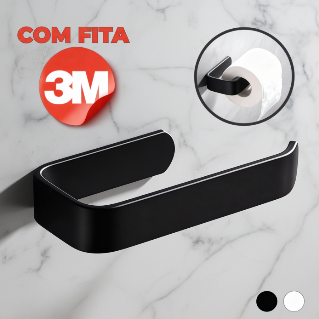 Suporte De Rolo De Papel Higiênico Acessórios Banheiro 3M Cola Adesiva M2