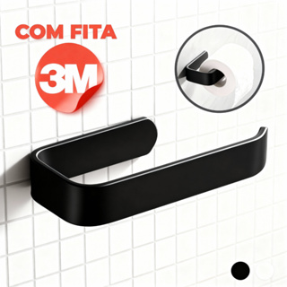 Suporte De Rolo De Papel Higiênico Acessórios Banheiro Preto em Oferta na Shopee