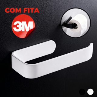 Suporte De Rolo De Papel Higiênico Acessórios Banheiro 3M Cola Adesiva Branco em Oferta na Shopee