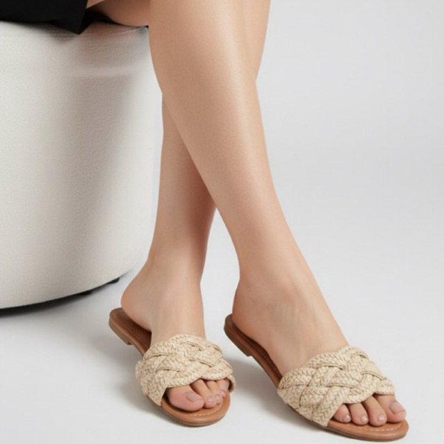 Rasteira rasteirinha Feminina Trançada Boho Chic – Confortável e Casual Envio Imediato Promoção