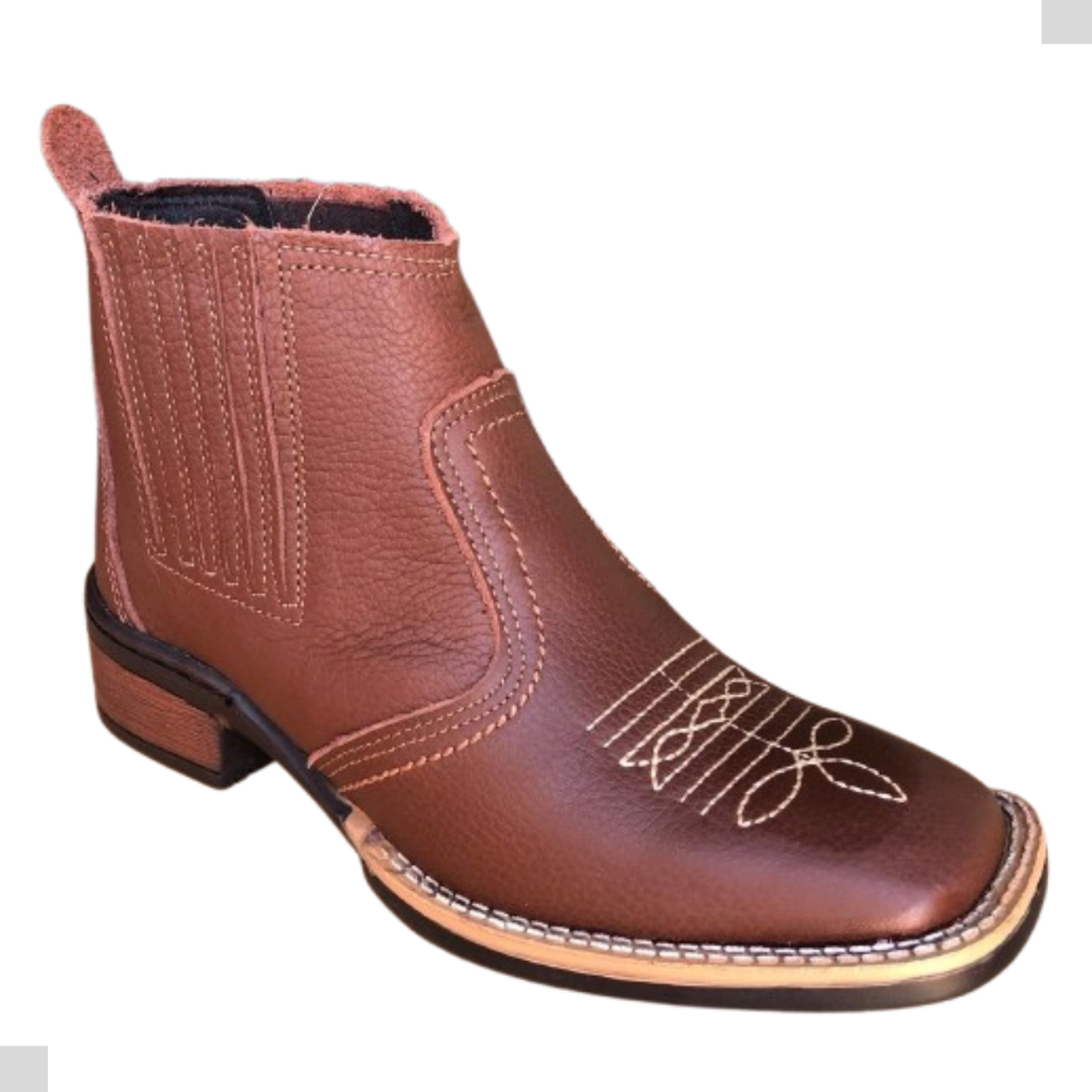 Bota Estilo Country Texana Botina Marca Campolina Botina Bico Quadrado Referencia 3140 Cowboy Rodeio