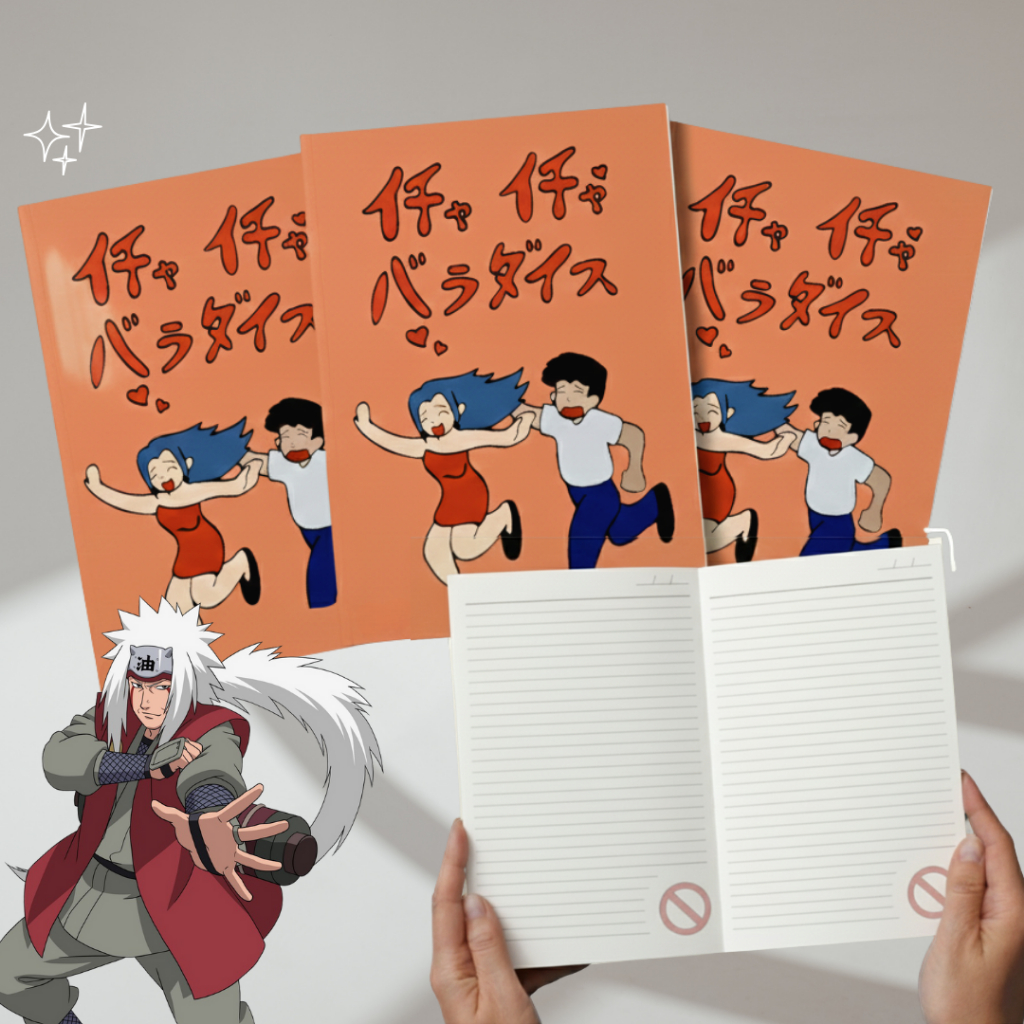 Caderno Anime Mangá Naruto Kakashi Icha Paradise Livro dos Amassos Jiraya Otaku Papelaria Presente