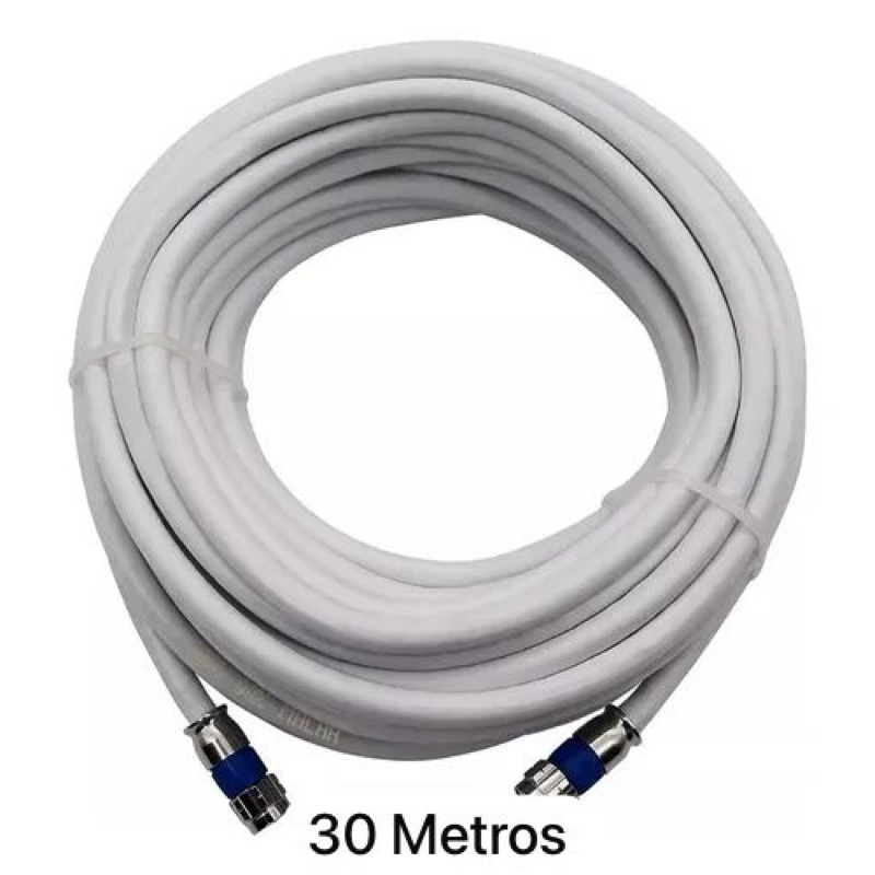 Cabo de Antena RG6 Coaxial Montado de 1 a 20 Metros - Condutti/Cabletech