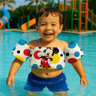 Boia de braço infantil Colete Salva-Vidas Para Praia e Piscina Desenho Animado Mickey Mouse em Oferta na Shopee