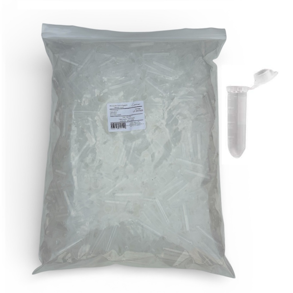 Microtubo 2mL Tubo de Centrifugação Pct. 500 Tubos