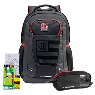 Kit Mochila Costas Estojo Times Flamengo Torcedor Oficial Adolescente Meninos Lancamento Exclusivo Escolar em Oferta na Shopee