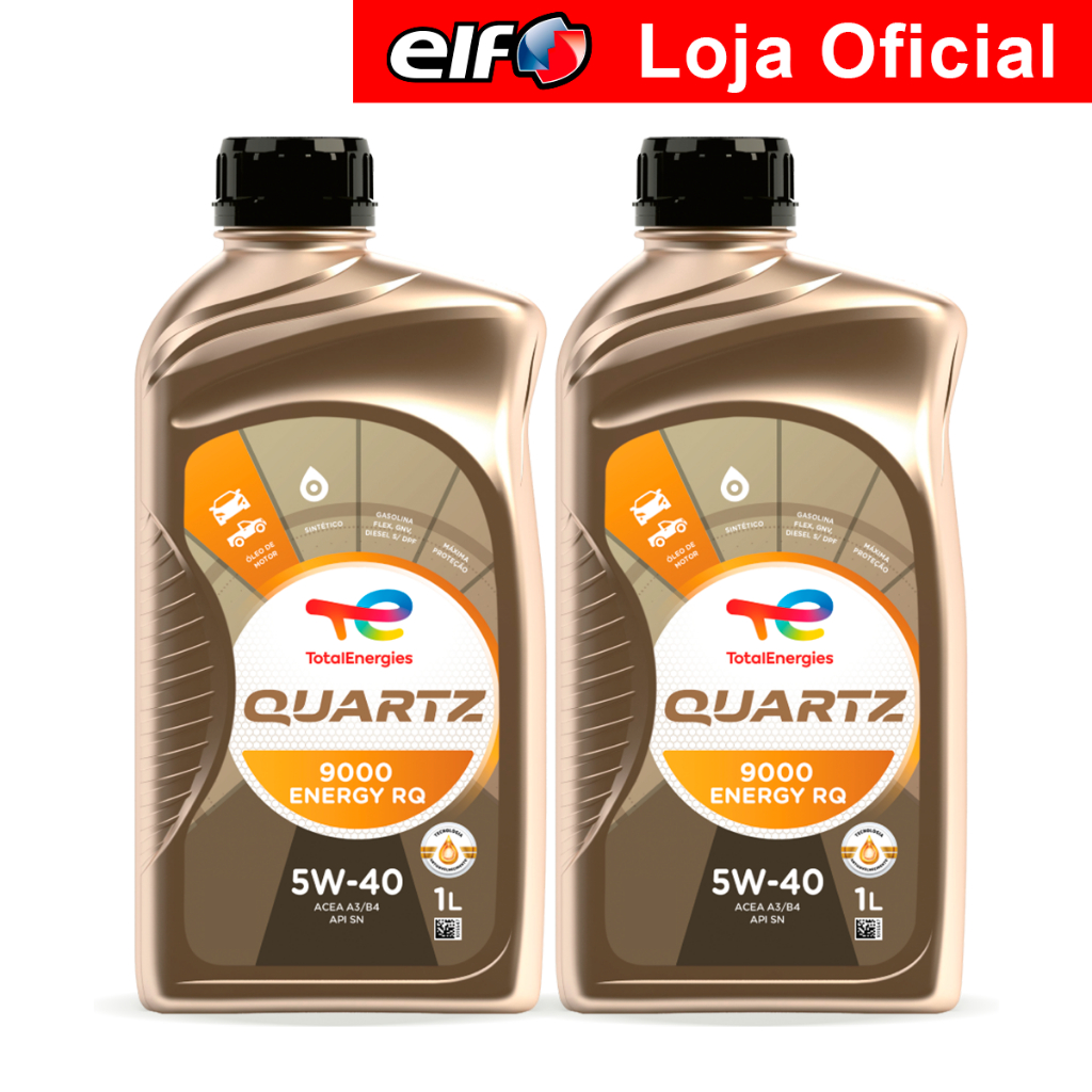 Kit 2 Óleos 5w-40 Sintético Quartz 9000 Energy RQ
