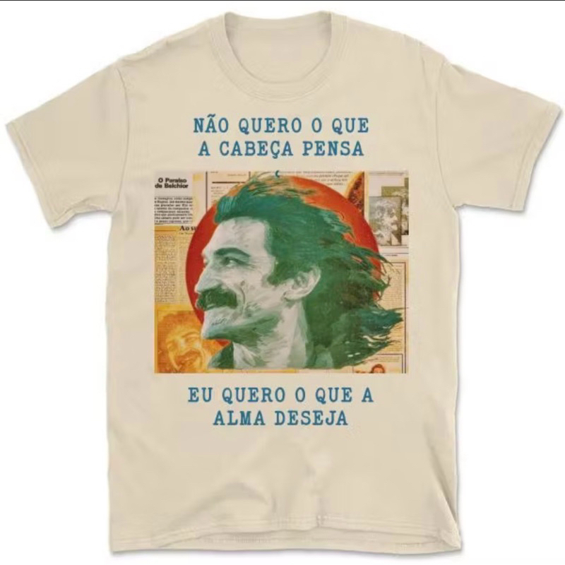 Camiseta Belchior Estampa Poética frase