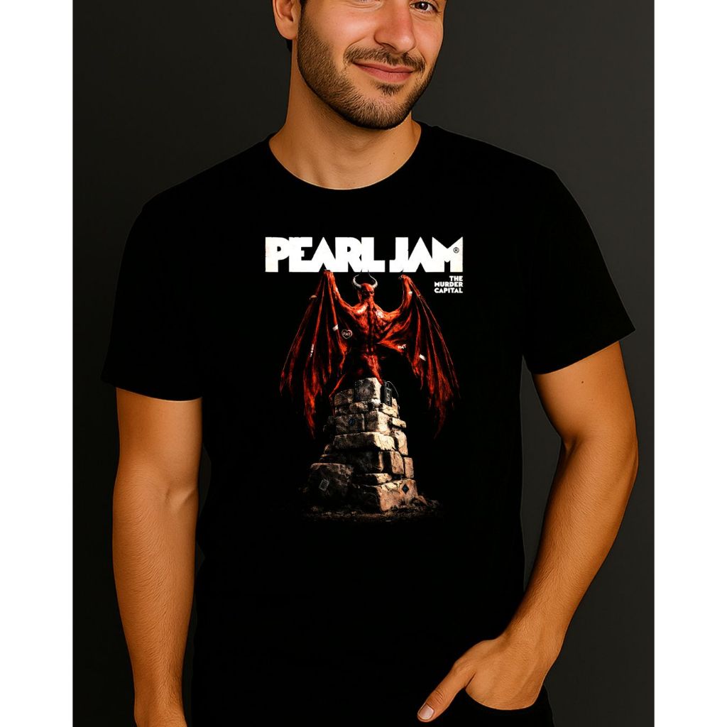 Camiseta Pearl Jam Rock The Murder Capital 100% Algodão Unissex Estampa Autoral