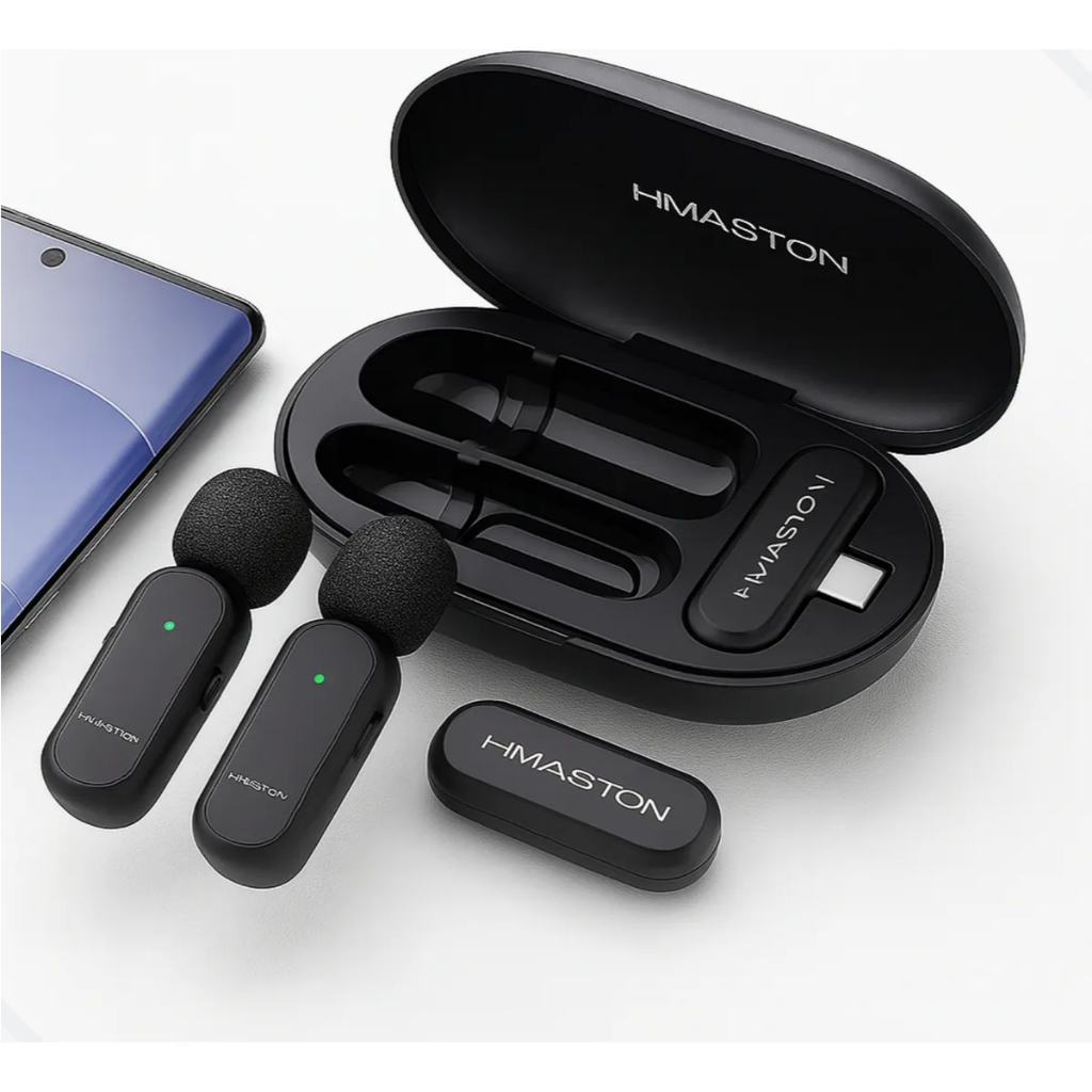 Microfone Lapela Sem Fio Profissional Tipo C H'maston Mk08 Para Vídeos Lives Entrevistas Gravação em Oferta na Shopee