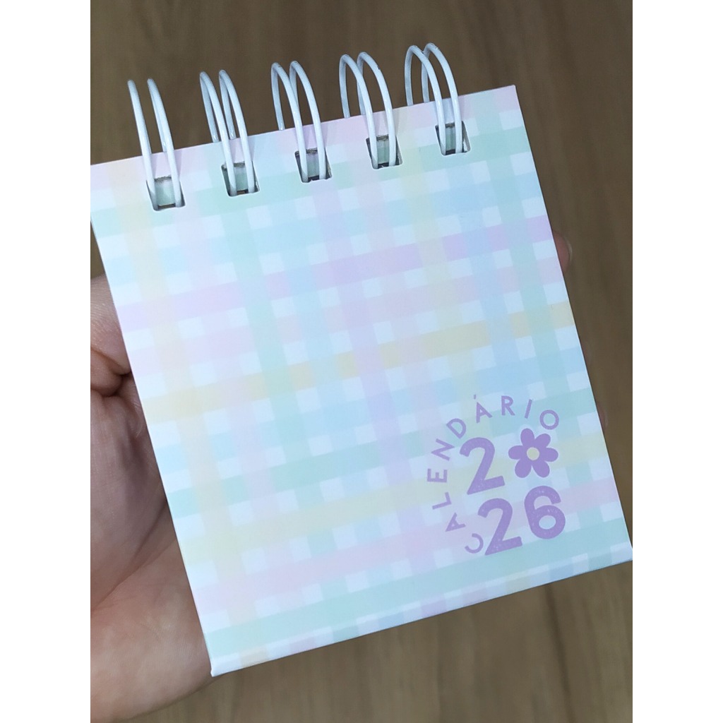 Mini Calendário de mesa 2026 (Mini Vertical)