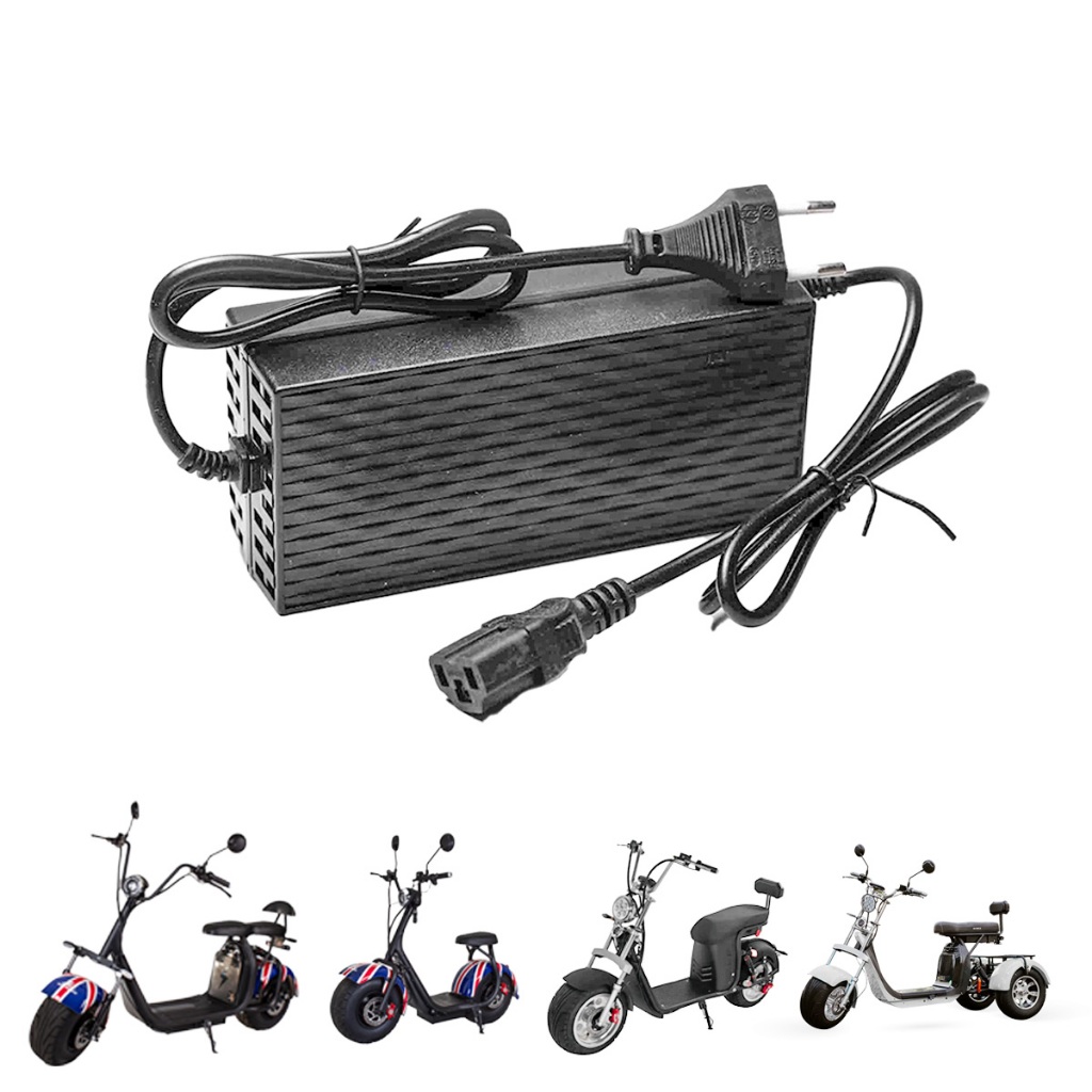 Carregador de Scooter Elétrica 67.2V 2Ah Wehawk Citycoco MotoChefe em Oferta na Shopee