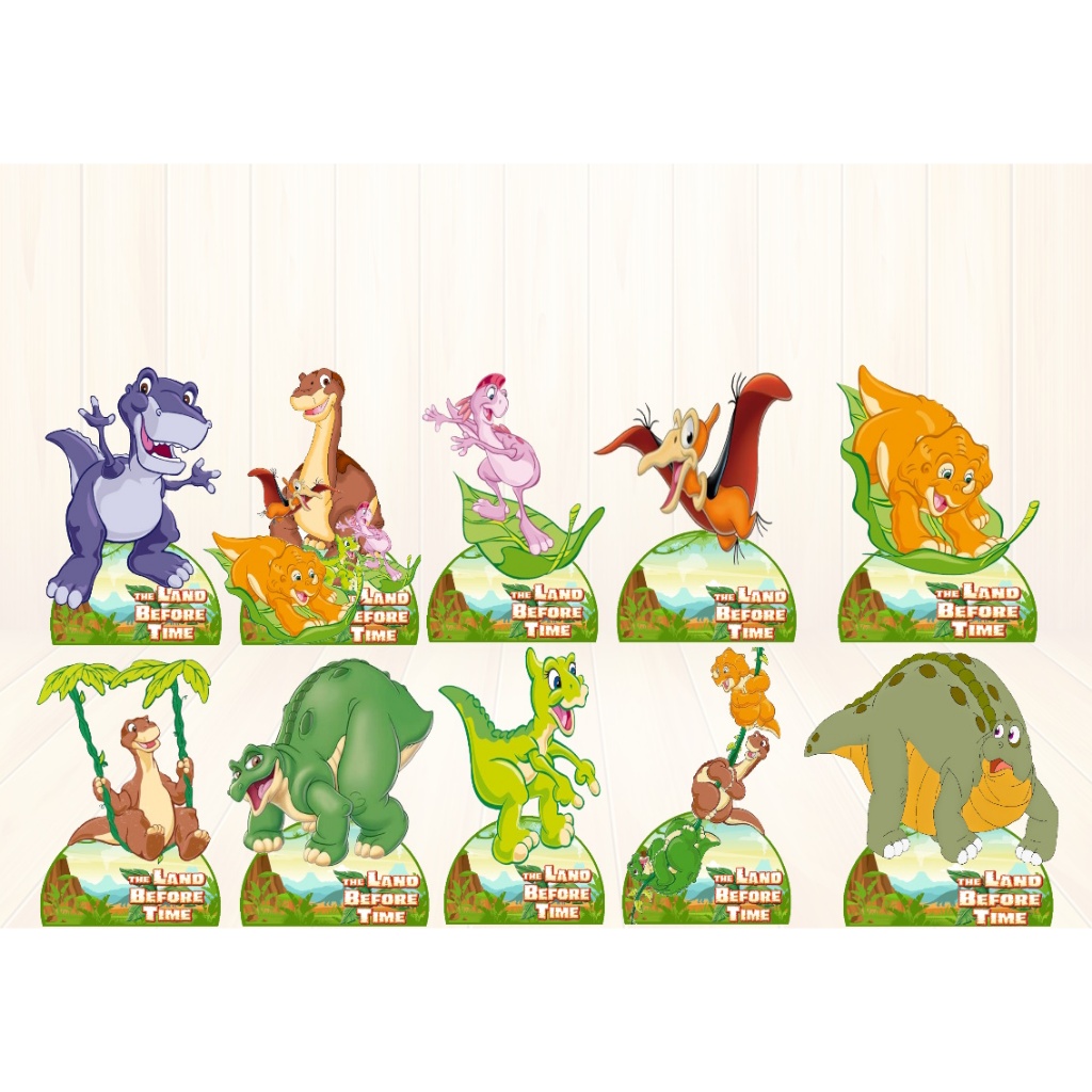DECORAÇÃO DE FESTA EM BUSCA DO VALE ENCANTADO KIT 10 DISPLAY DE 20 CM EM MDF DE 3MM