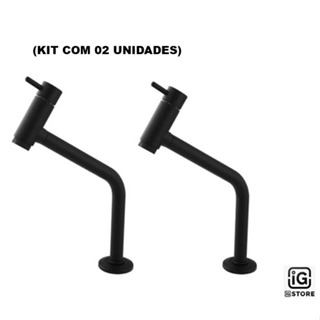 Kit 2 Torneira para Banheiro Cuba Lavatório Bancada Abs Preta 1/4 de Volta em Oferta na Shopee