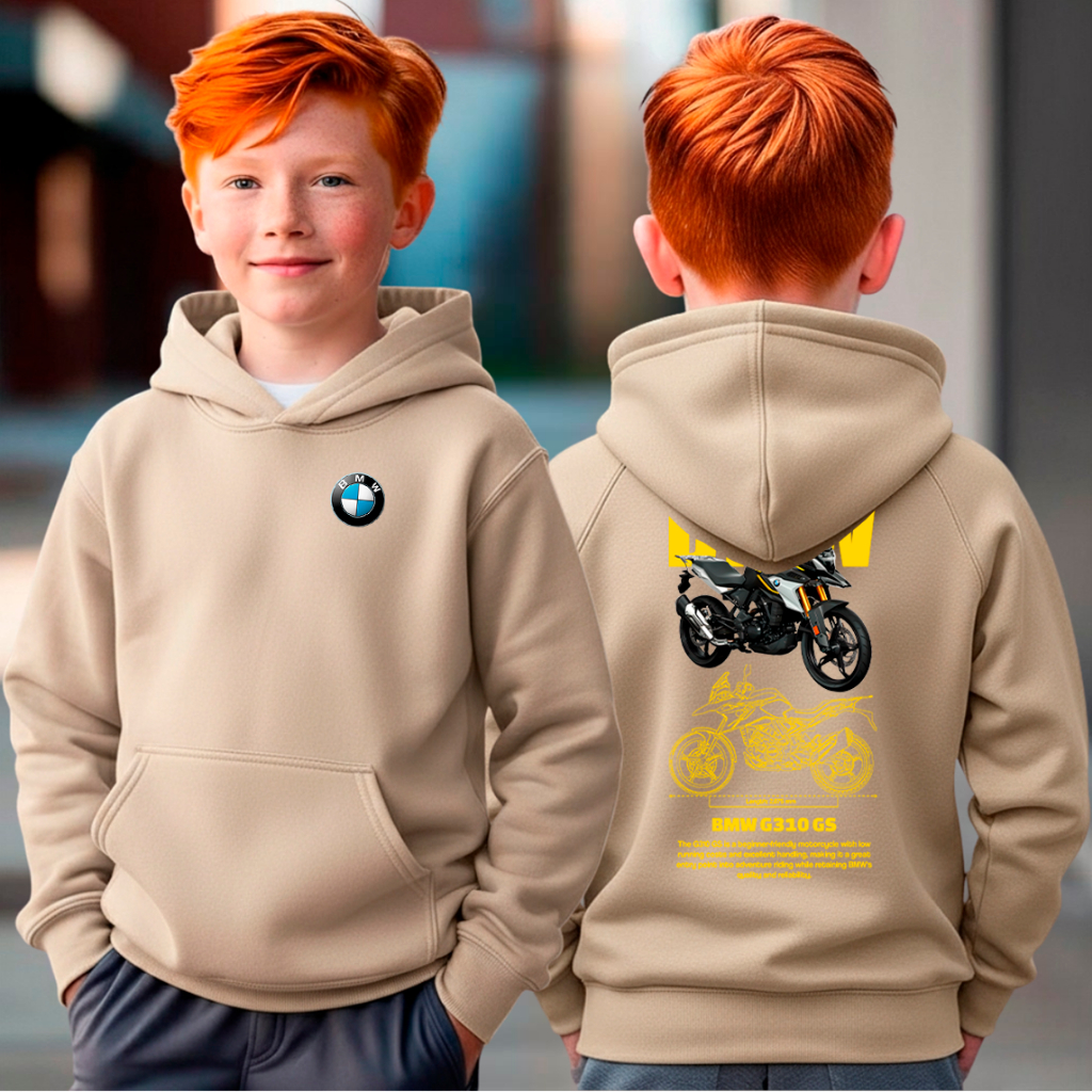 Blusa Moletom Infantil Moto BMW G310 GS Esportiva