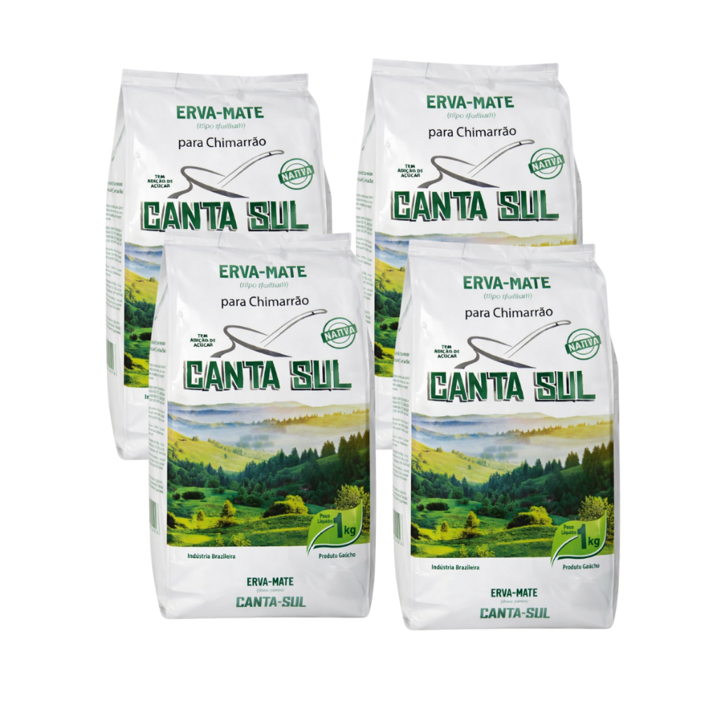 Kit 4 Pacotes de 1kg Erva Mate Canta Sul