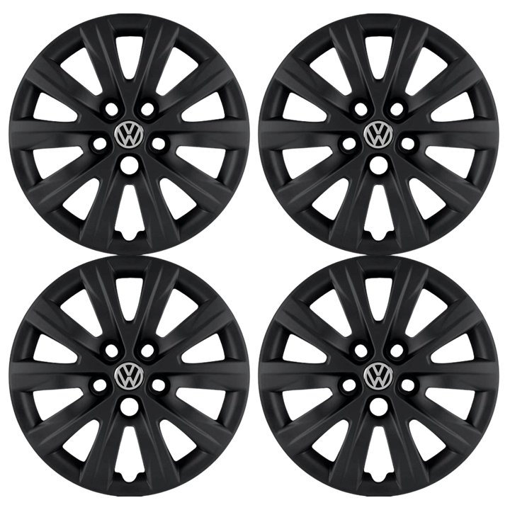 Jogo 4 Calotas Fox / Polo Aro 15 Preto Fosco em Oferta na Shopee