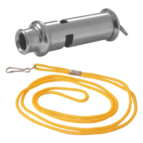 Apito De Mesa Cromado Arbitragem Futebol Amador Profissional Prateado