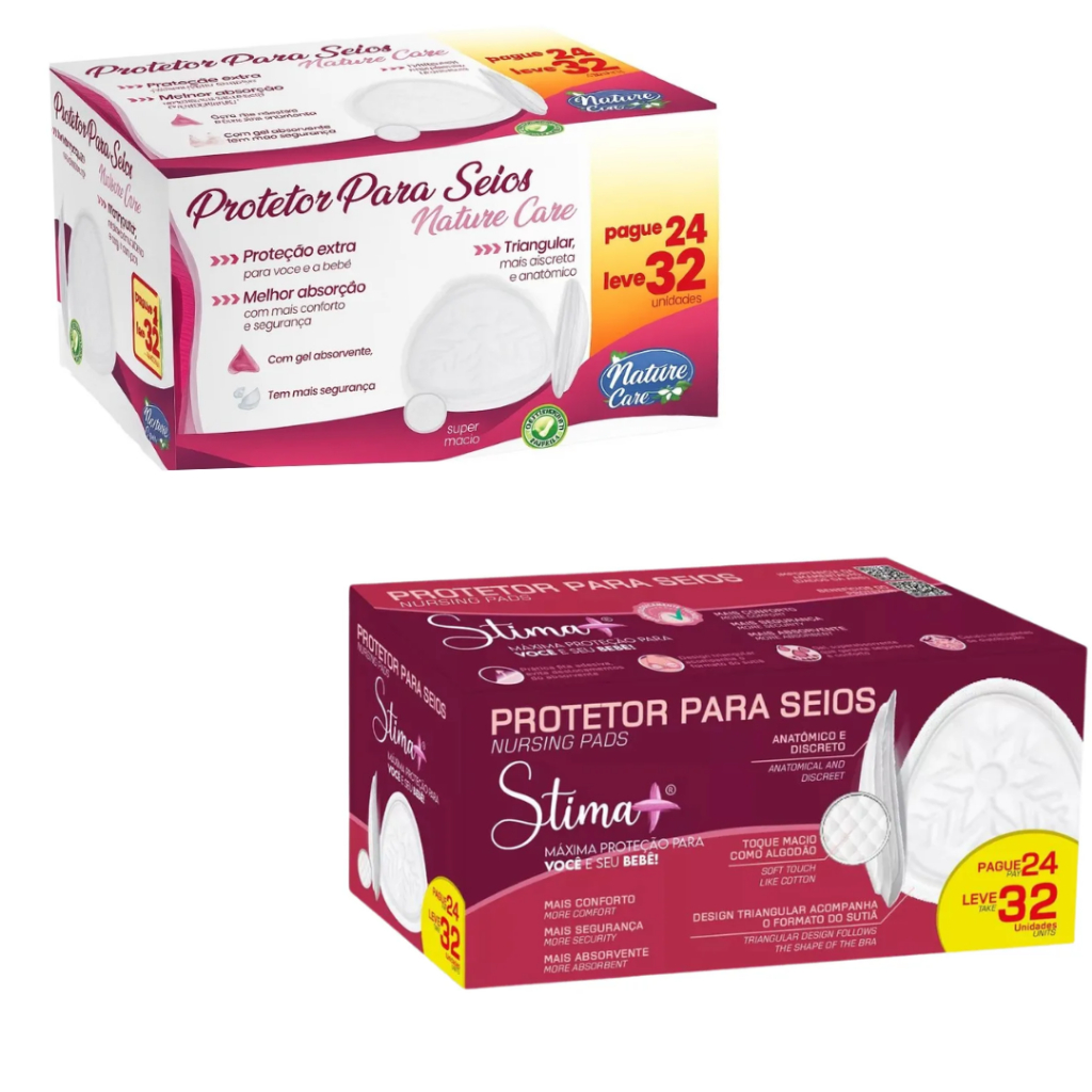 Absorvente Para Seios Stima+/ Nature C/ 32 Unidades - Toque Macio