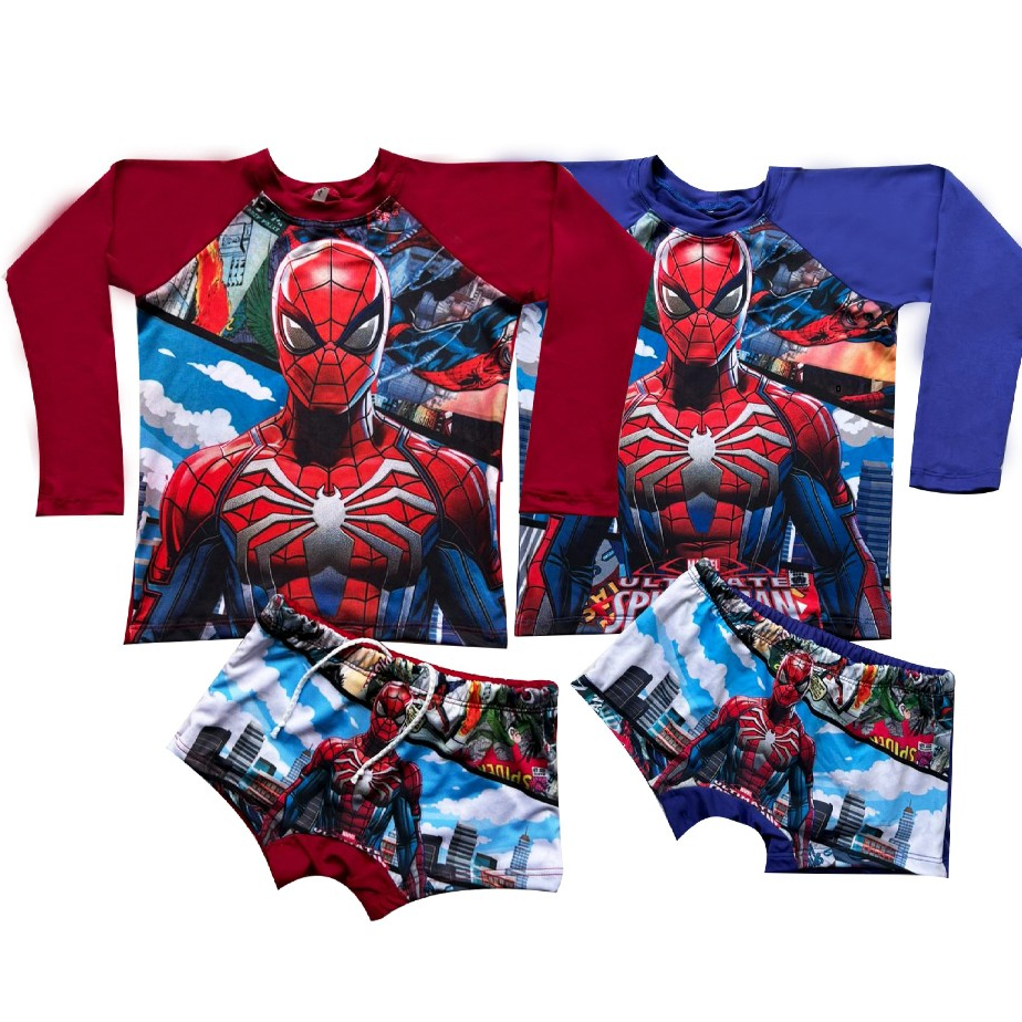 Sunga Infantil Blusa Térmica Proteção Solar Uv50 Kit Praia em Oferta na Shopee