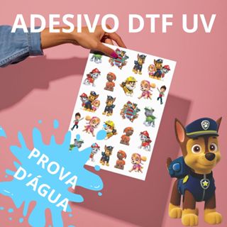 PATRULHA CANINA CARTELA ADESIVA A4 E A5 - DTF UV em Oferta na Shopee