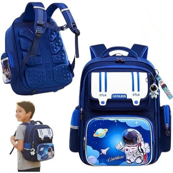 Mochila Escolar Infantil Astronauta, Ortopédica, Acolchoada, Reforçada, para Meninos 7-12 Anos em Oferta na Shopee