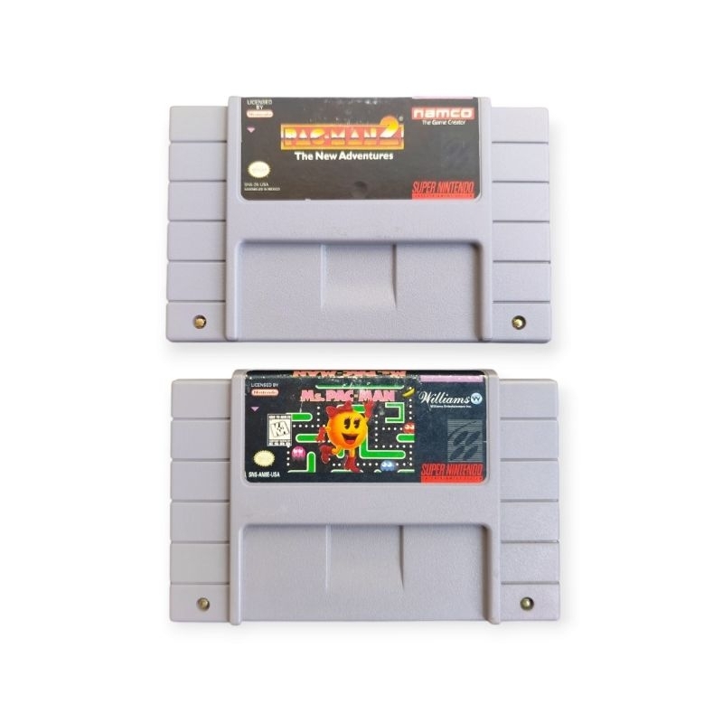 Lote 2 Jogos Pac-man e Pac-man 2 Snes Original Super Nintendo