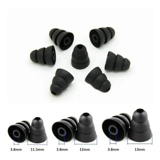 3 Pares Pads Borrachinha Silicone Para Fone De Ouvido In Ear Tripla Falange Tamanho Pequeno, Médio e Grande