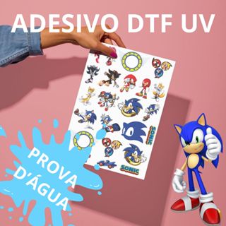 SONIC CARTELA ADESIVA A4 E A5 - DTF UV em Oferta na Shopee