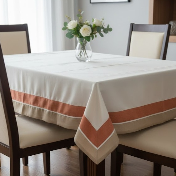 Toalha de Mesa Premium Algodão e Linho 1,50m x 2,20m - Acabamento Luxo Canto Mitrado em Oferta na Shopee