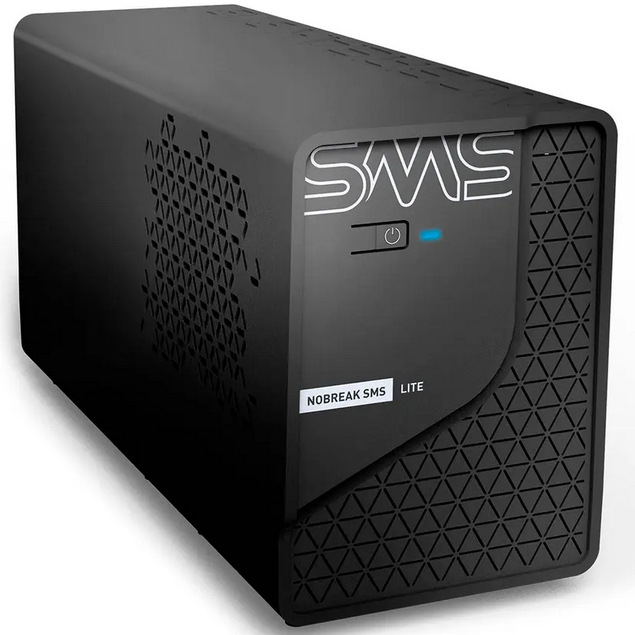 Nobreak Sms Lite 600VA 4 Tomadas 115V 60Hz ARM 32 BT Bivolt Preto