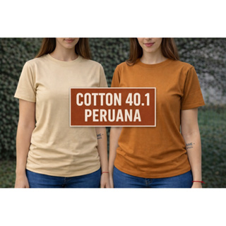 Kit 2 Camiseta Malha Peruana Feminina 40.1 com Elastano T-Shirt em Oferta na Shopee