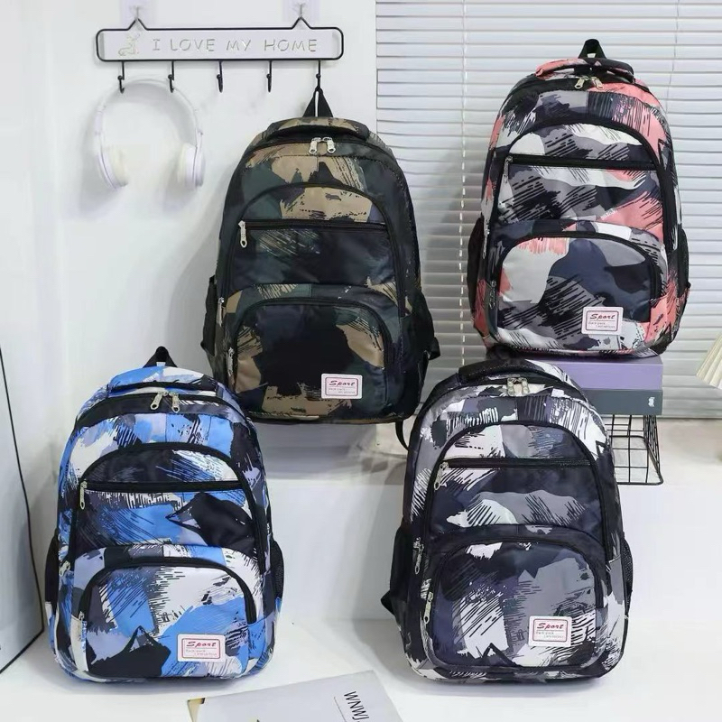 Mochila camuflada resistente, ideal para treinos na academia, escola e uso diário - Modelo em Oferta na Shopee