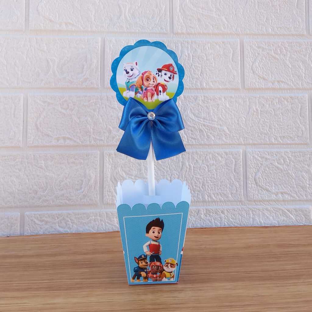 Centro de Mesa Personalizada - Cachepô - Semi-Montadas -  Lembrancinha para Festas - Patrulha Canina