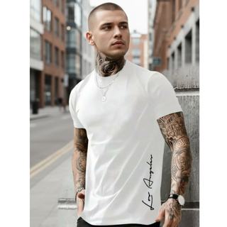 Camiseta Masculina Camisa Estampada Los Angeles City 100% Algodão Premium Malha 30.1 em Oferta na Shopee