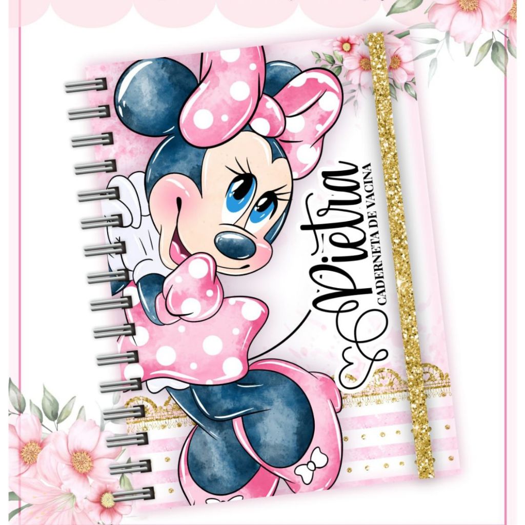 Agenda 2027 Minnie Rosa, agenda escolar personalizadas com nome. ENVIO RAPIDO